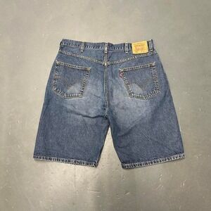 Vintage y2k Levi's 569 baggy long denim jean shorts jorts Size 38